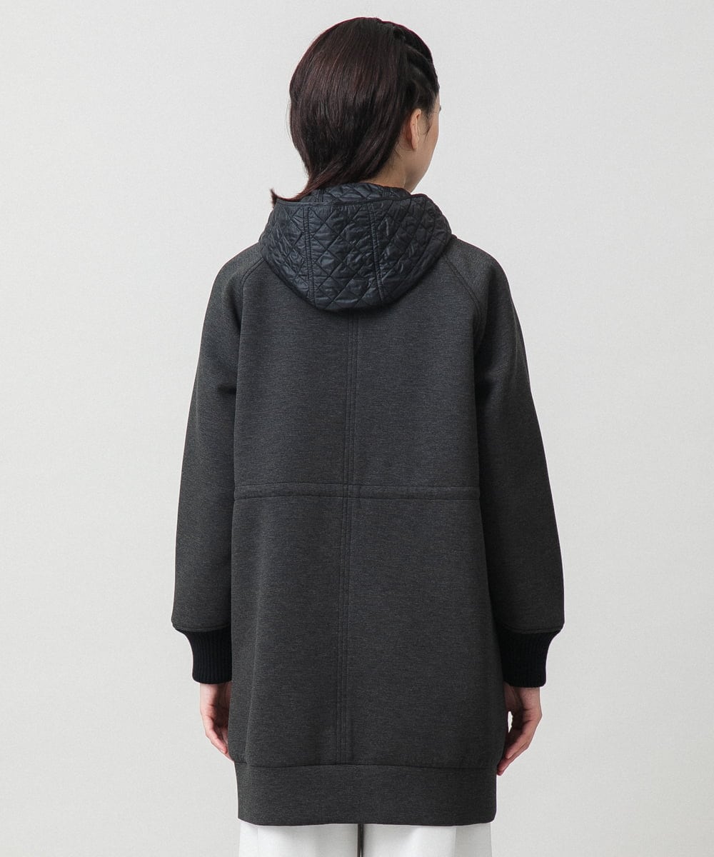 RSUAG01630 TRUNK HIROKO KOSHINO(ヒロココシノ) 【先行予約】2WAYコクーンダンボールニットコート ダークグレー
