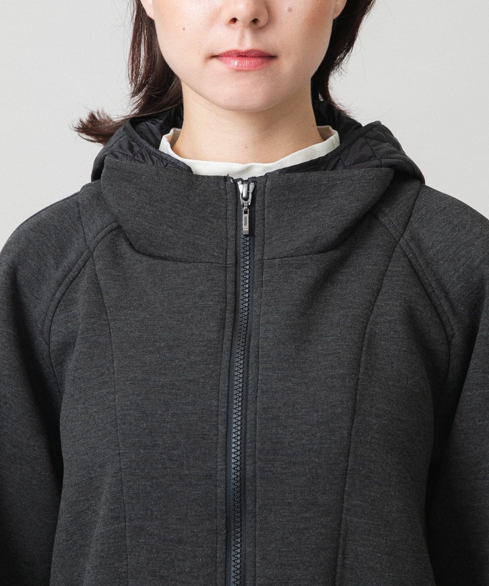 RSUAG01630 TRUNK HIROKO KOSHINO(ヒロココシノ) 【先行予約】2WAYコクーンダンボールニットコート ダークグレー