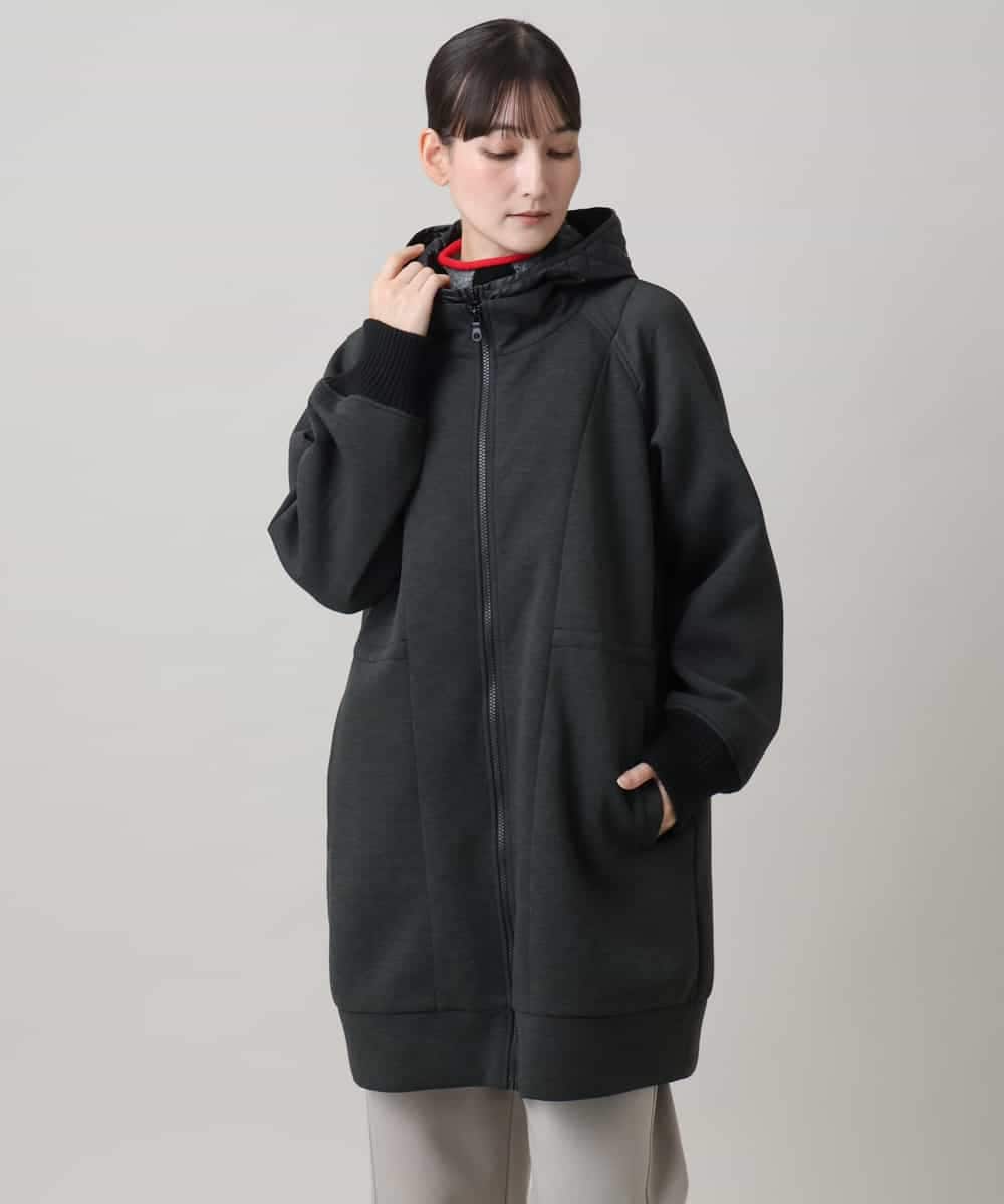 RSUAG01630 TRUNK HIROKO KOSHINO(ヒロココシノ) 2WAYコクーンダンボールニットコート ダークグレー