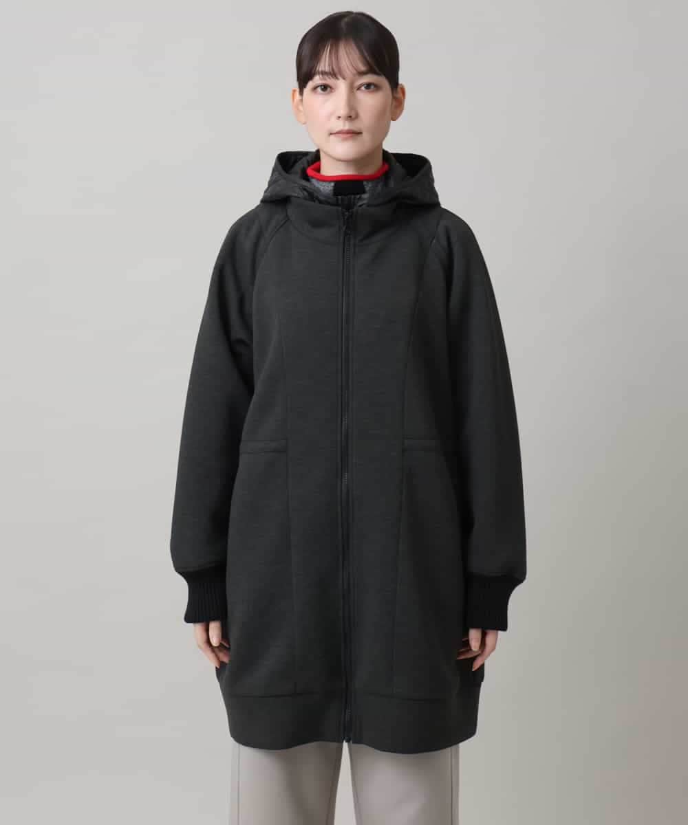 RSUAG01630 TRUNK HIROKO KOSHINO(ヒロココシノ) 2WAYコクーンダンボールニットコート ダークグレー