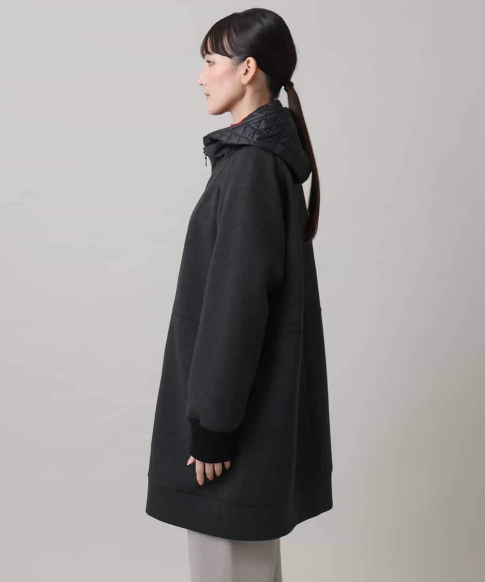 RSUAG01630 TRUNK HIROKO KOSHINO(ヒロココシノ) 2WAYコクーンダンボールニットコート ダークグレー