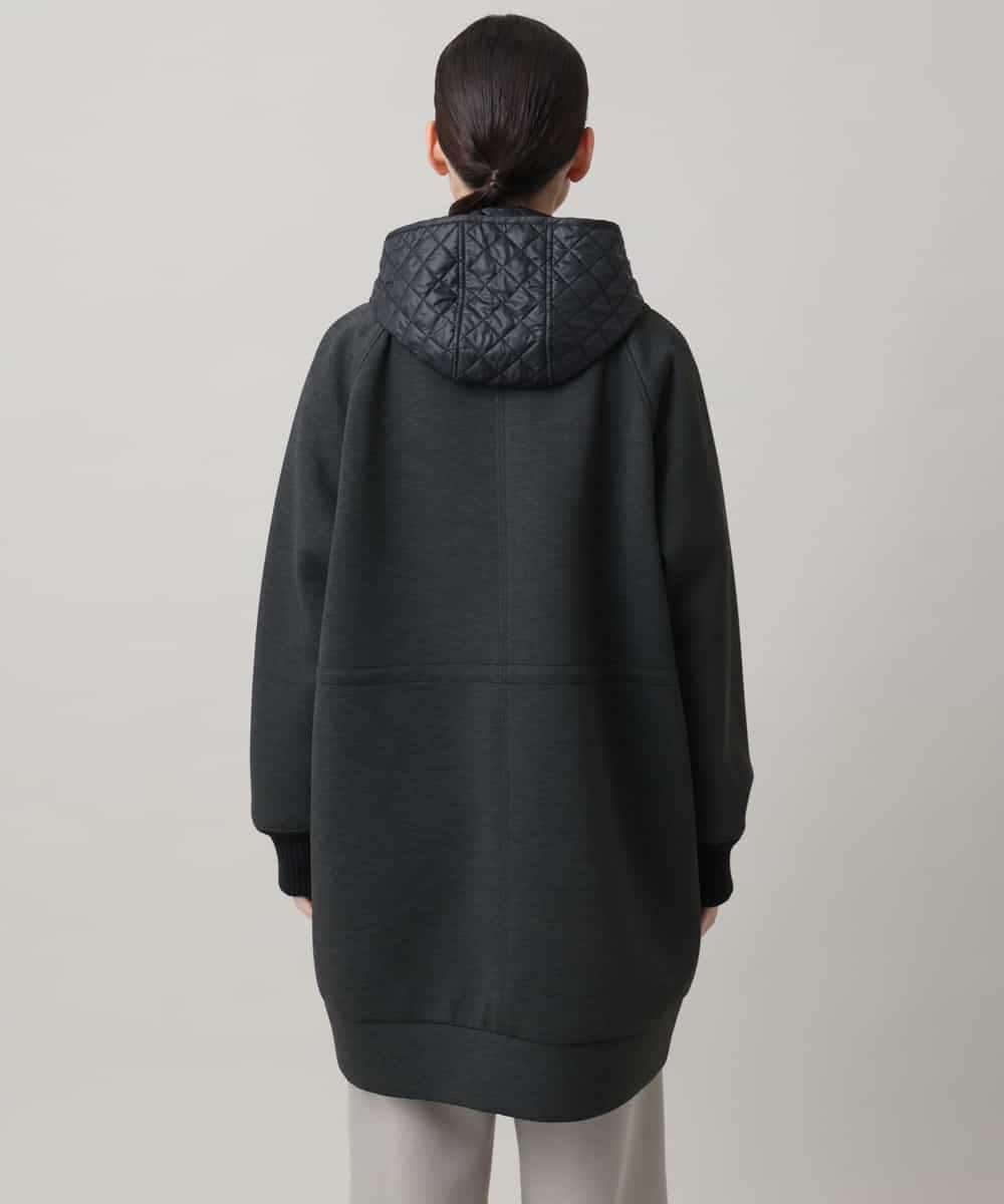 RSUAG01630 TRUNK HIROKO KOSHINO(ヒロココシノ) 2WAYコクーンダンボールニットコート ダークグレー