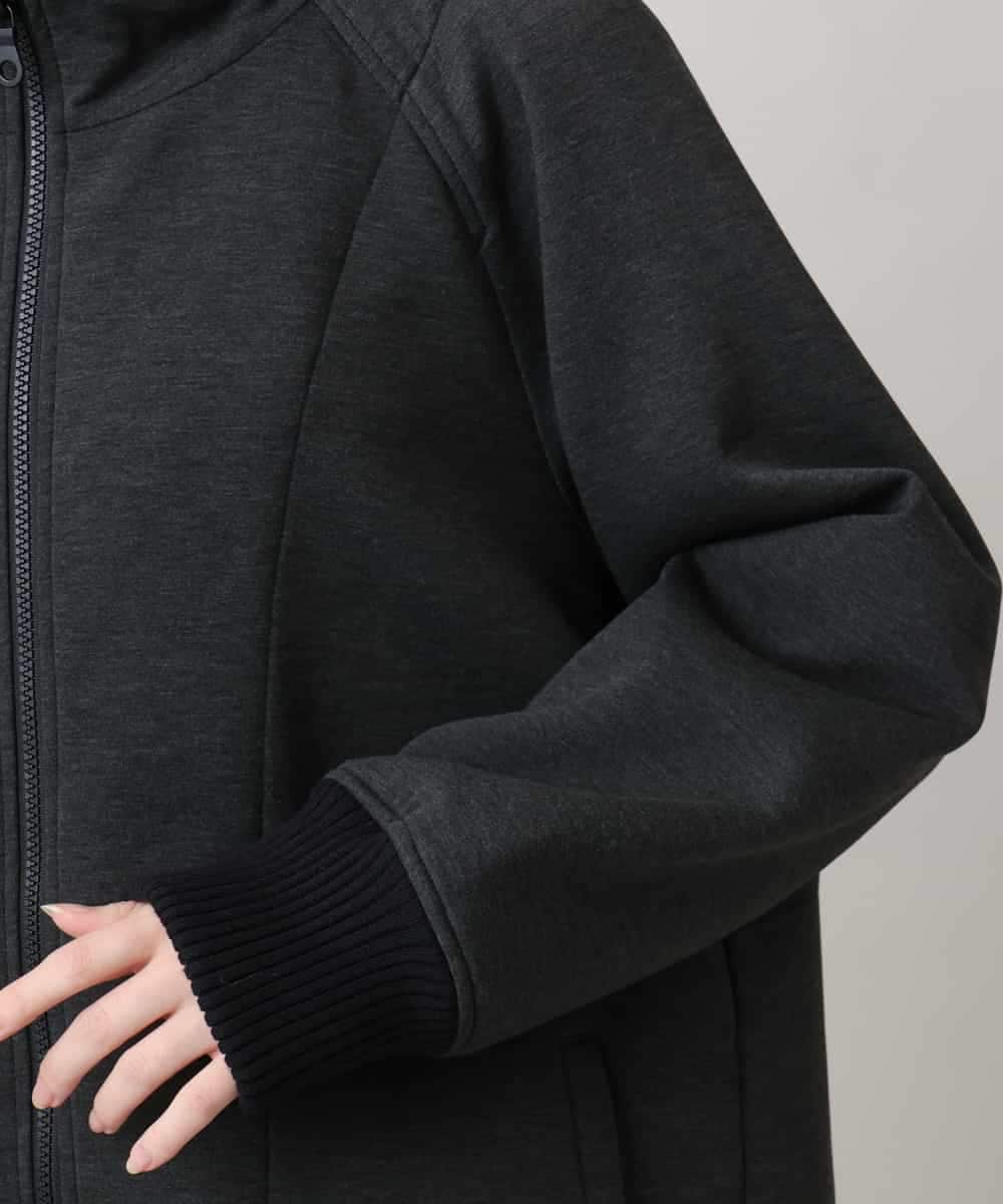 RSUAG01630 TRUNK HIROKO KOSHINO(ヒロココシノ) 2WAYコクーンダンボールニットコート ダークグレー