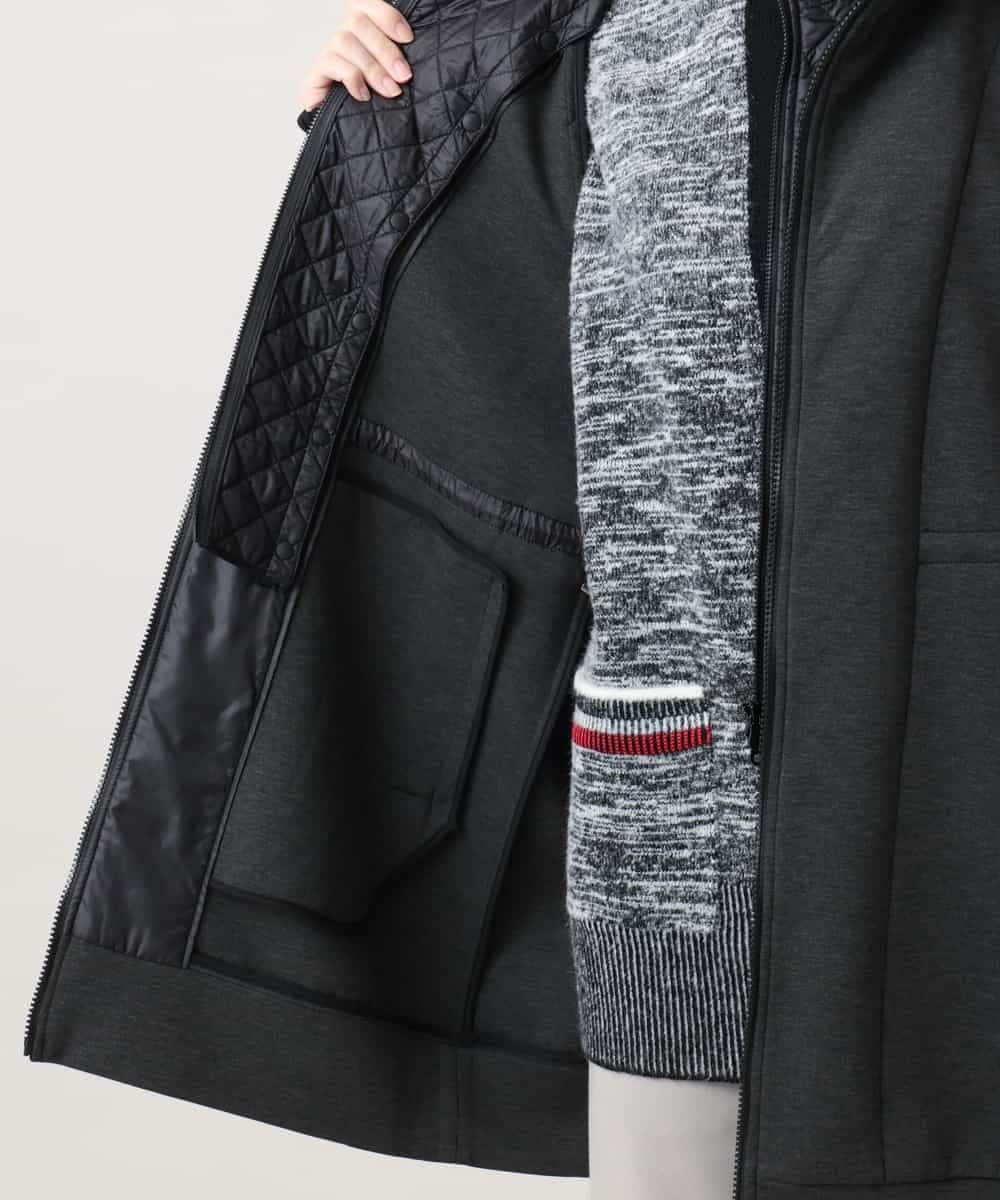 RSUAG01630 TRUNK HIROKO KOSHINO(ヒロココシノ) 2WAYコクーンダンボールニットコート ダークグレー