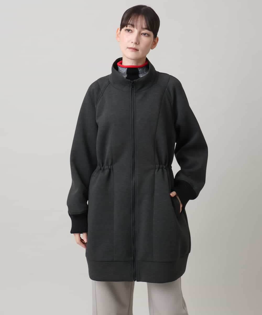RSUAG01630 TRUNK HIROKO KOSHINO(ヒロココシノ) 2WAYコクーンダンボールニットコート ダークグレー
