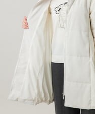 RSUAH01830 TRUNK HIROKO KOSHINO(ヒロココシノ) 【先行予約】異素材ジョイント中綿入りコート アイボリー
