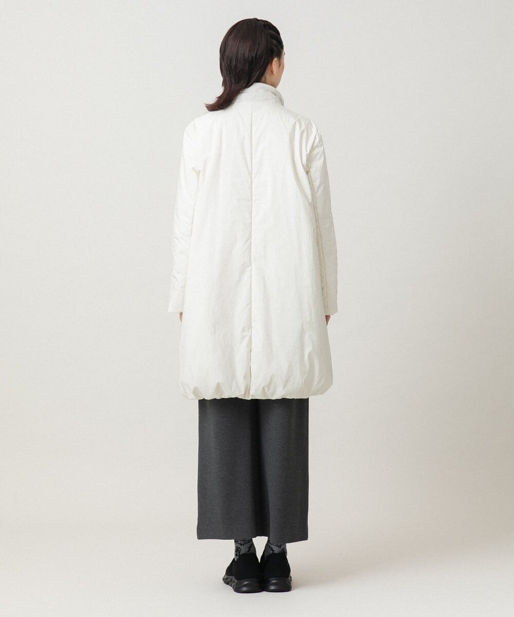 RSUAH01830 TRUNK HIROKO KOSHINO(ヒロココシノ) 【先行予約】異素材ジョイント中綿入りコート アイボリー