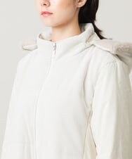 RSUAH01830 TRUNK HIROKO KOSHINO(ヒロココシノ) 【先行予約】異素材ジョイント中綿入りコート アイボリー