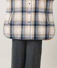 RSUAH07690 TRUNK HIROKO KOSHINO(ヒロココシノ) 【先行予約】リバーシブルキルティングタフタリバーシブルジャケットコート ネイビー