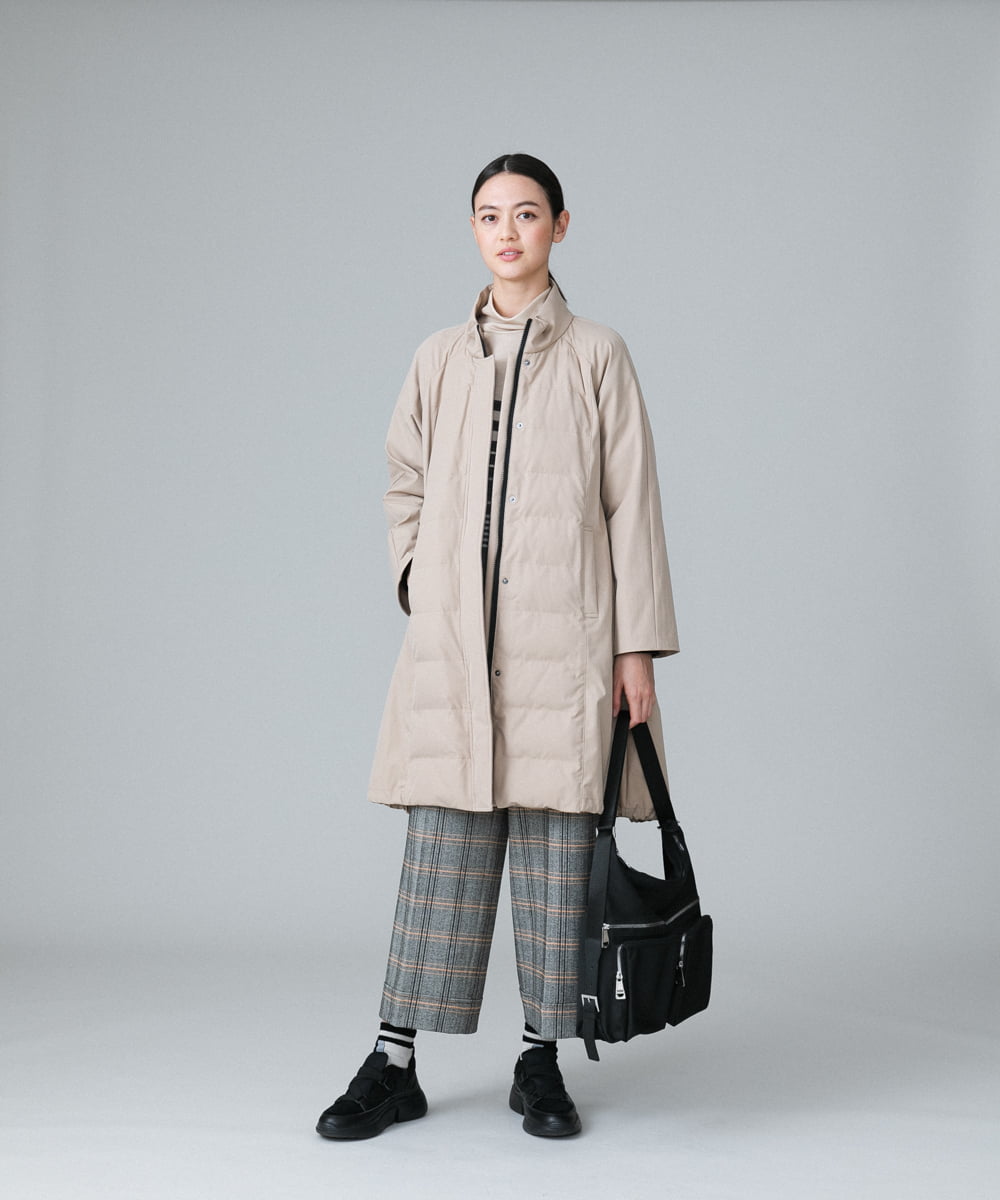 RSUAW14790 TRUNK HIROKO KOSHINO(ヒロココシノ) 【洗濯機で洗える】ストレッチタフタモッズコート ベージュ