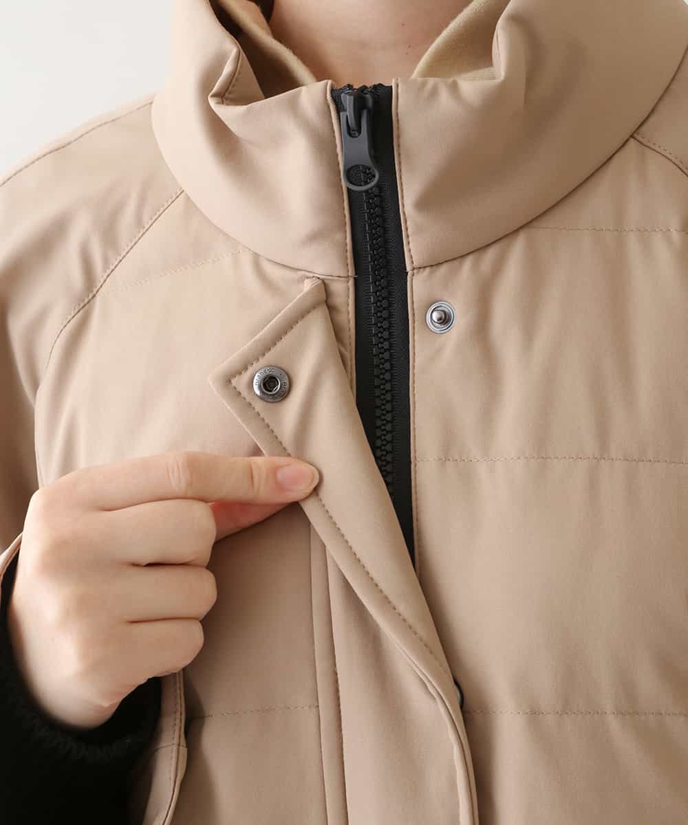 RSUAW14790 TRUNK HIROKO KOSHINO(ヒロココシノ) 【洗濯機で洗える】ストレッチタフタモッズコート ベージュ