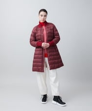 RSUCA01760 TRUNK HIROKO KOSHINO(ヒロココシノ) フリーモーションタフタパテッドコート レッド×ワインレッド