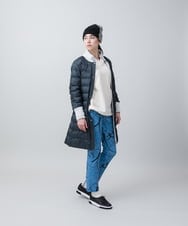 RSUCA01760 TRUNK HIROKO KOSHINO(ヒロココシノ) フリーモーションタフタパテッドコート レッド×ワインレッド