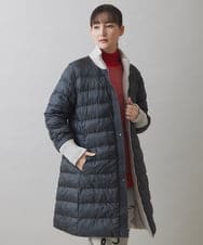 RSUCA01760 TRUNK HIROKO KOSHINO(ヒロココシノ) フリーモーションタフタパテッドコート レッド×ワインレッド