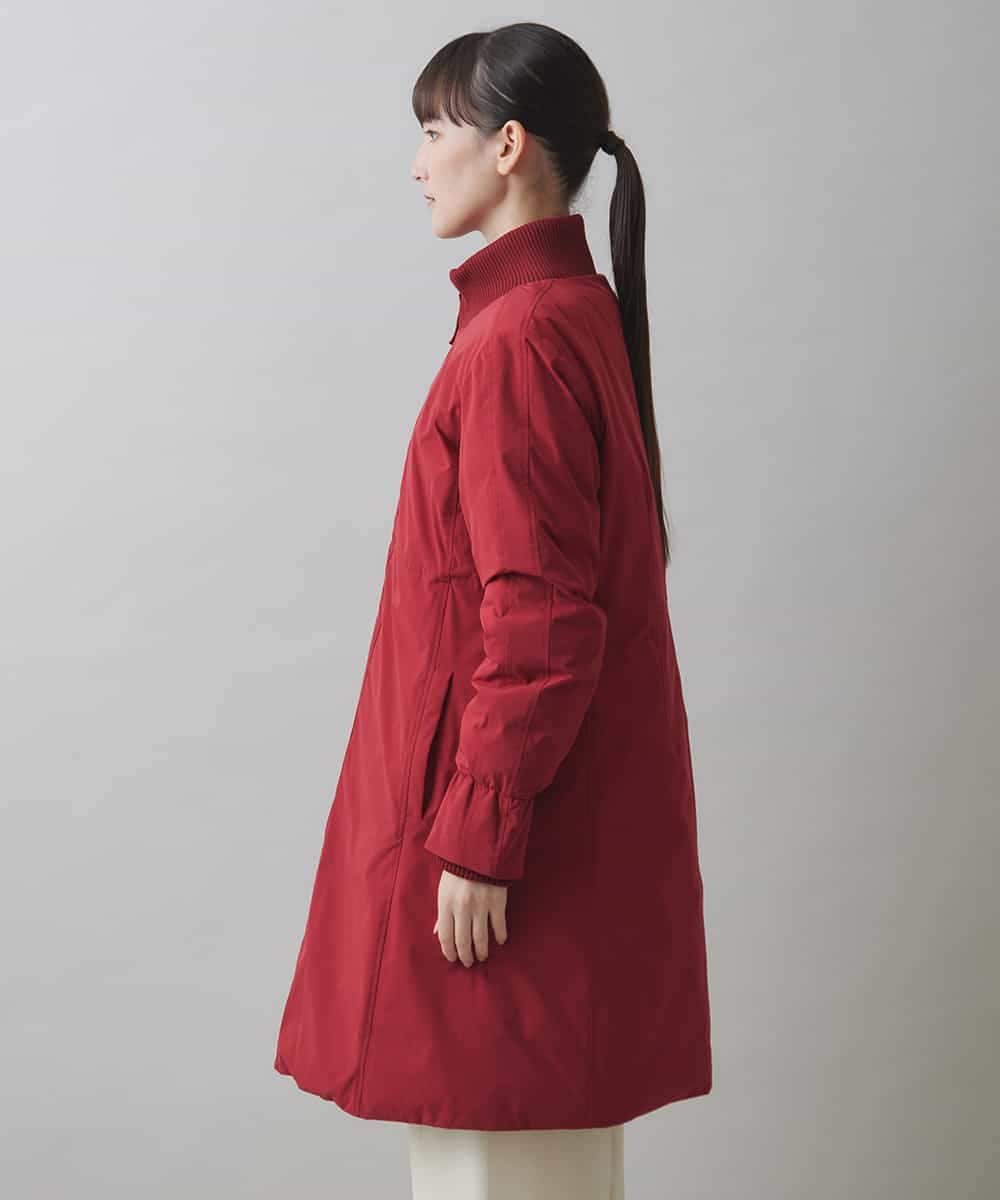 RSUCA01760 TRUNK HIROKO KOSHINO(ヒロココシノ) フリーモーションタフタパテッドコート レッド×ワインレッド
