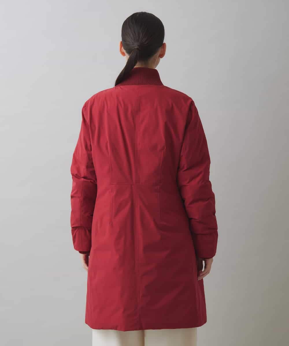 RSUCA01760 TRUNK HIROKO KOSHINO(ヒロココシノ) フリーモーションタフタパテッドコート レッド×ワインレッド