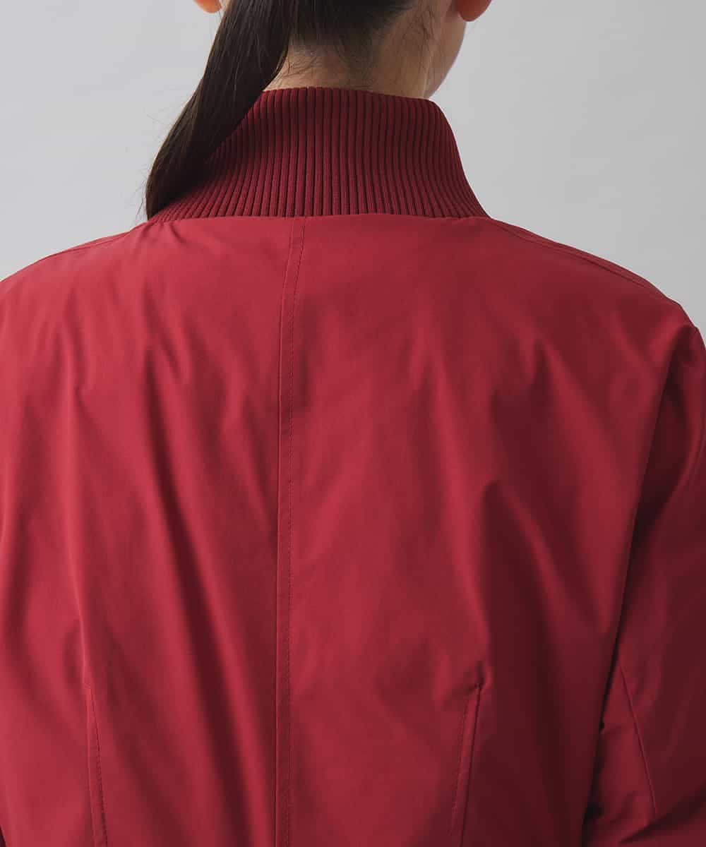 RSUCA01760 TRUNK HIROKO KOSHINO(ヒロココシノ) フリーモーションタフタパテッドコート レッド×ワインレッド