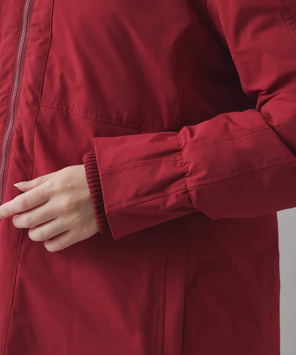 RSUCA01760 TRUNK HIROKO KOSHINO(ヒロココシノ) フリーモーションタフタパテッドコート レッド×ワインレッド