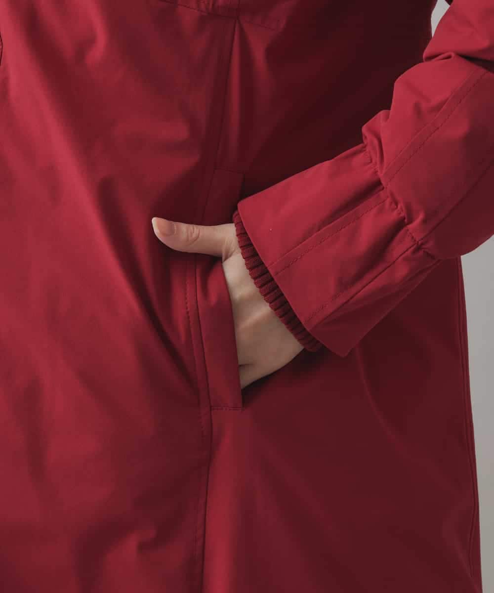 RSUCA01760 TRUNK HIROKO KOSHINO(ヒロココシノ) フリーモーションタフタパテッドコート レッド×ワインレッド