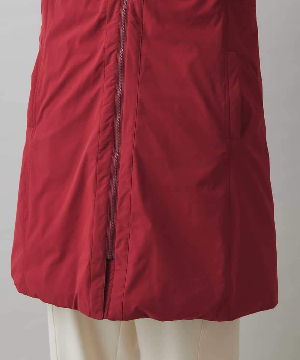 RSUCA01760 TRUNK HIROKO KOSHINO(ヒロココシノ) フリーモーションタフタパテッドコート レッド×ワインレッド