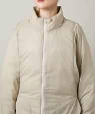 RSUCD01860 TRUNK HIROKO KOSHINO(ヒロココシノ) 【2WAY】インバーテッドデザインコート ベージュ