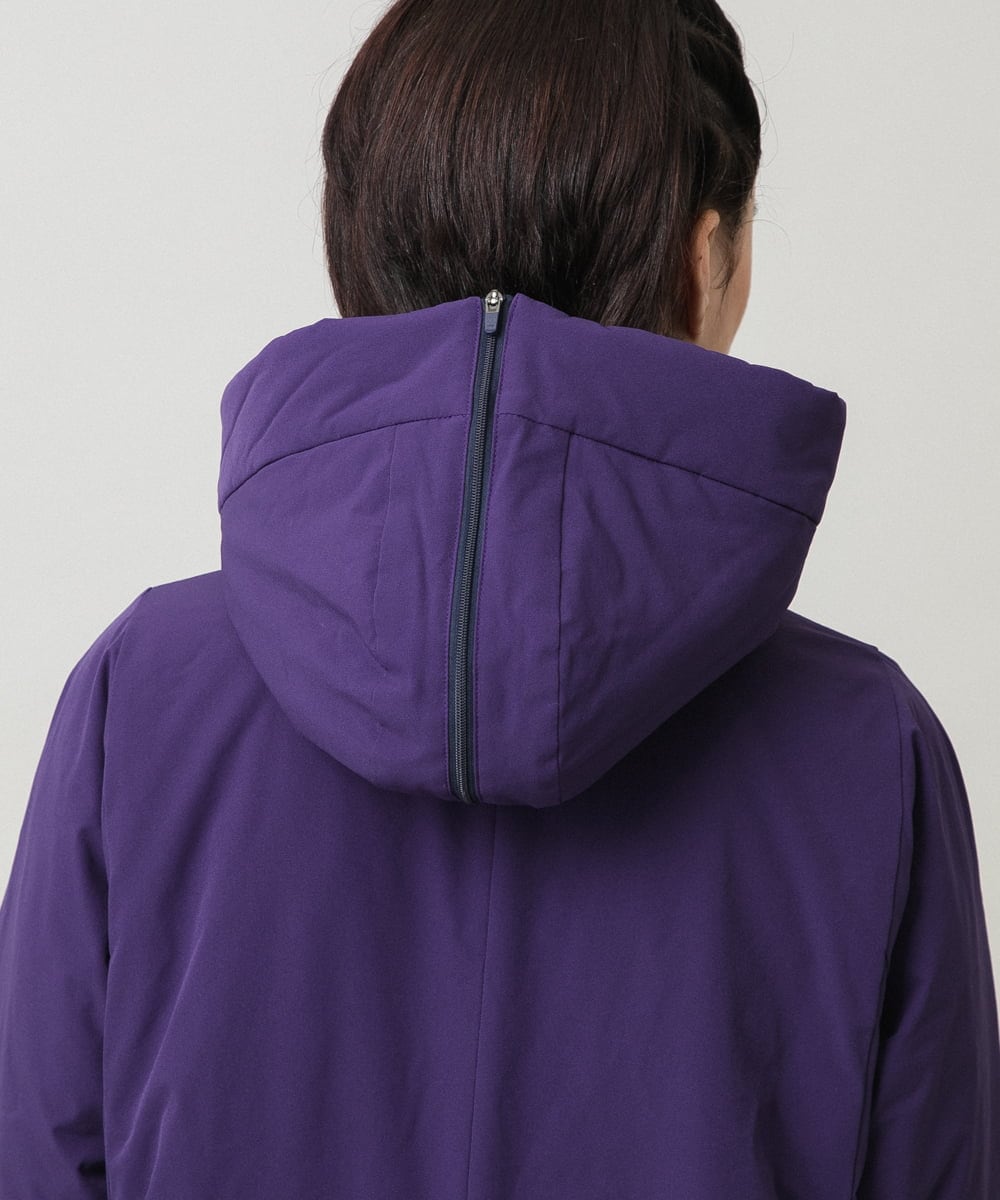 RSUCG01790 TRUNK HIROKO KOSHINO(ヒロココシノ) 【先行予約】フリーモーションタフタ中綿入りコート パープル