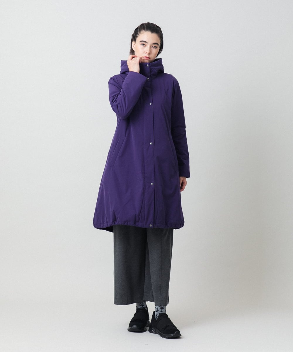 RSUCG01790 TRUNK HIROKO KOSHINO(ヒロココシノ) 【先行予約】フリーモーションタフタ中綿入りコート パープル
