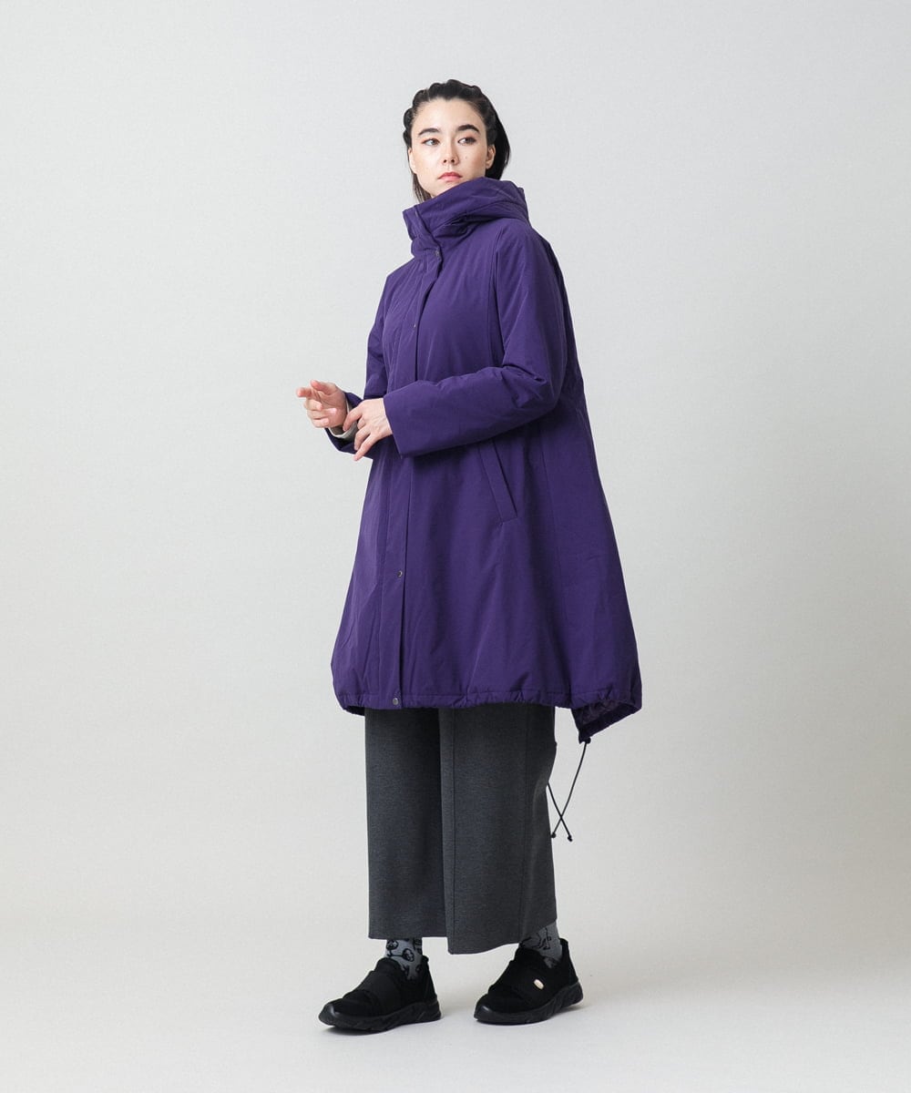 RSUCG01790 TRUNK HIROKO KOSHINO(ヒロココシノ) 【先行予約】フリーモーションタフタ中綿入りコート パープル