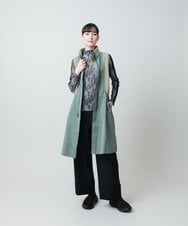 RSUED01860 TRUNK HIROKO KOSHINO(ヒロココシノ) ベスト×ジャケット3WAYデザインコート カーキ