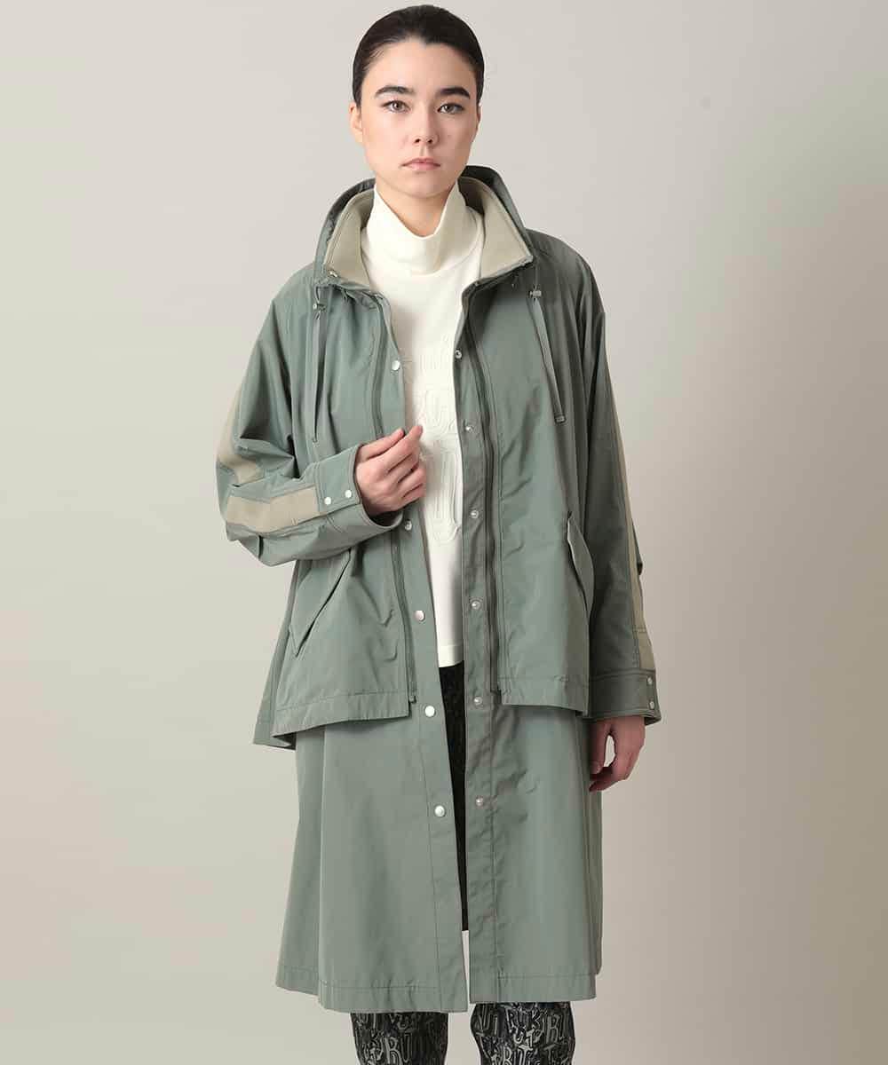 RSUED01860 TRUNK HIROKO KOSHINO(ヒロココシノ) ベスト×ジャケット3WAYデザインコート カーキ