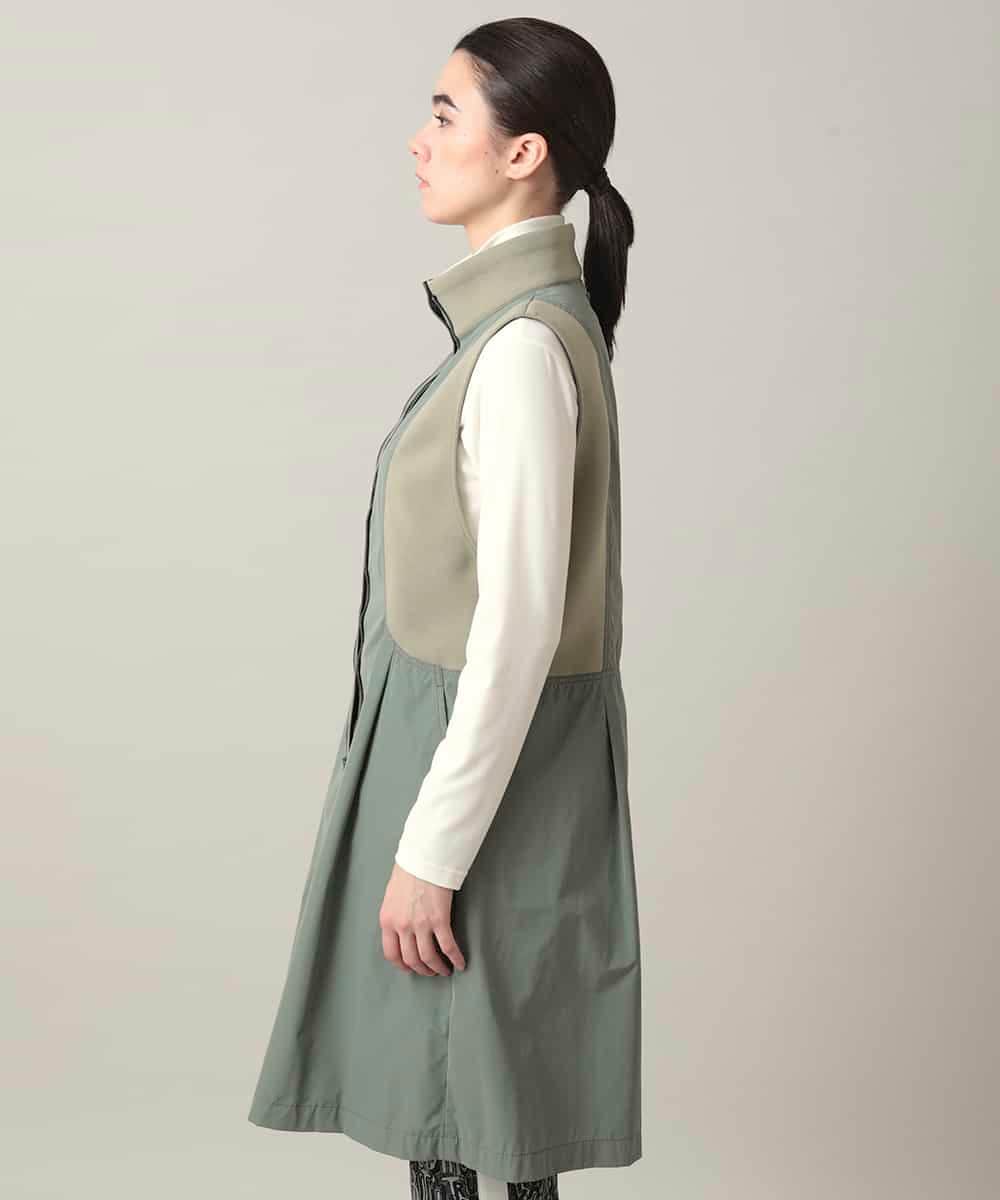 RSUED01860 TRUNK HIROKO KOSHINO(ヒロココシノ) ベスト×ジャケット3WAYデザインコート カーキ