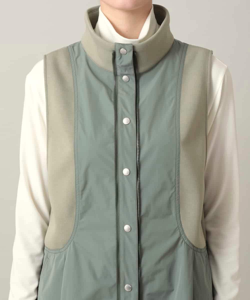 RSUED01860 TRUNK HIROKO KOSHINO(ヒロココシノ) ベスト×ジャケット3WAYデザインコート カーキ