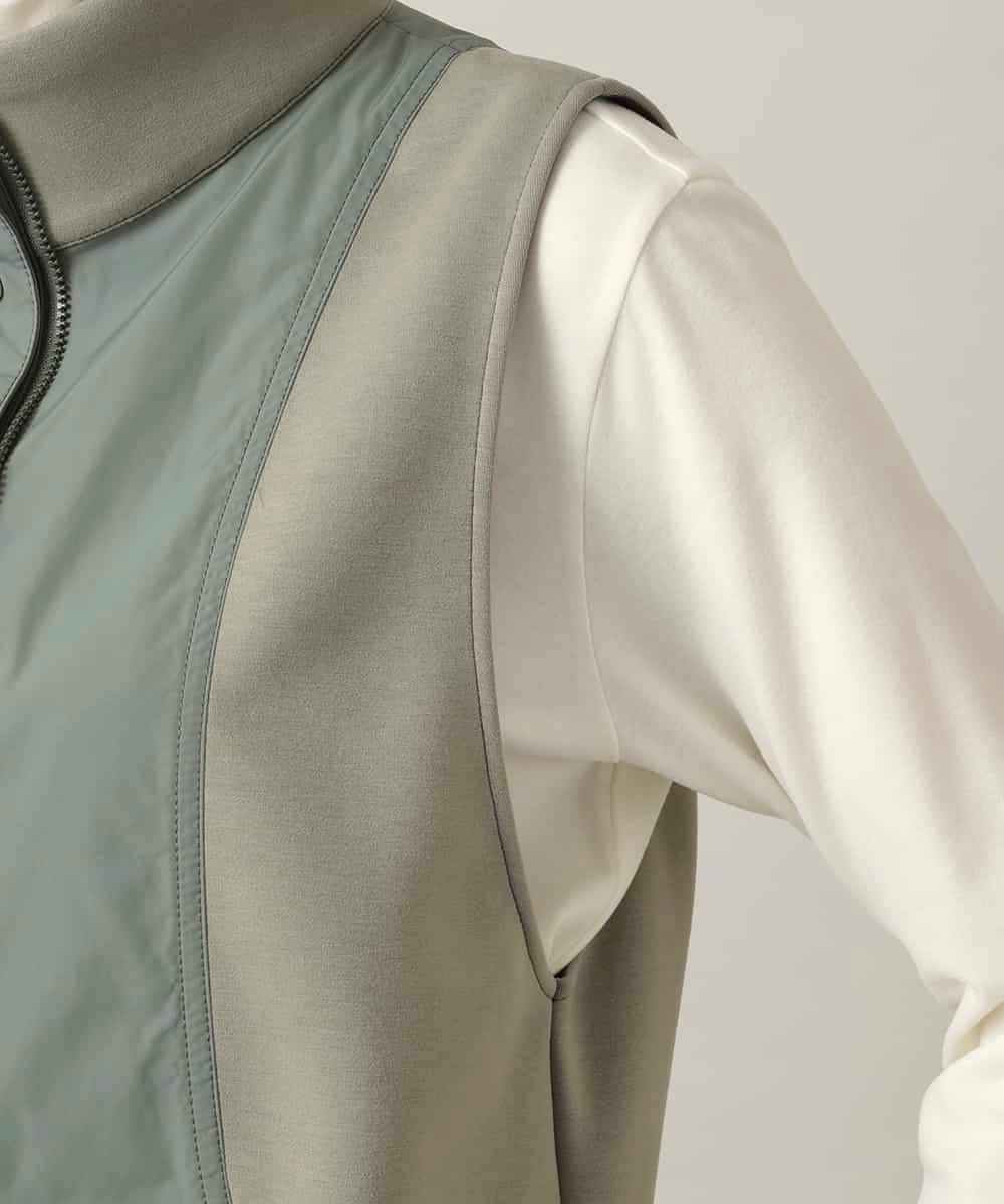 RSUED01860 TRUNK HIROKO KOSHINO(ヒロココシノ) ベスト×ジャケット3WAYデザインコート カーキ