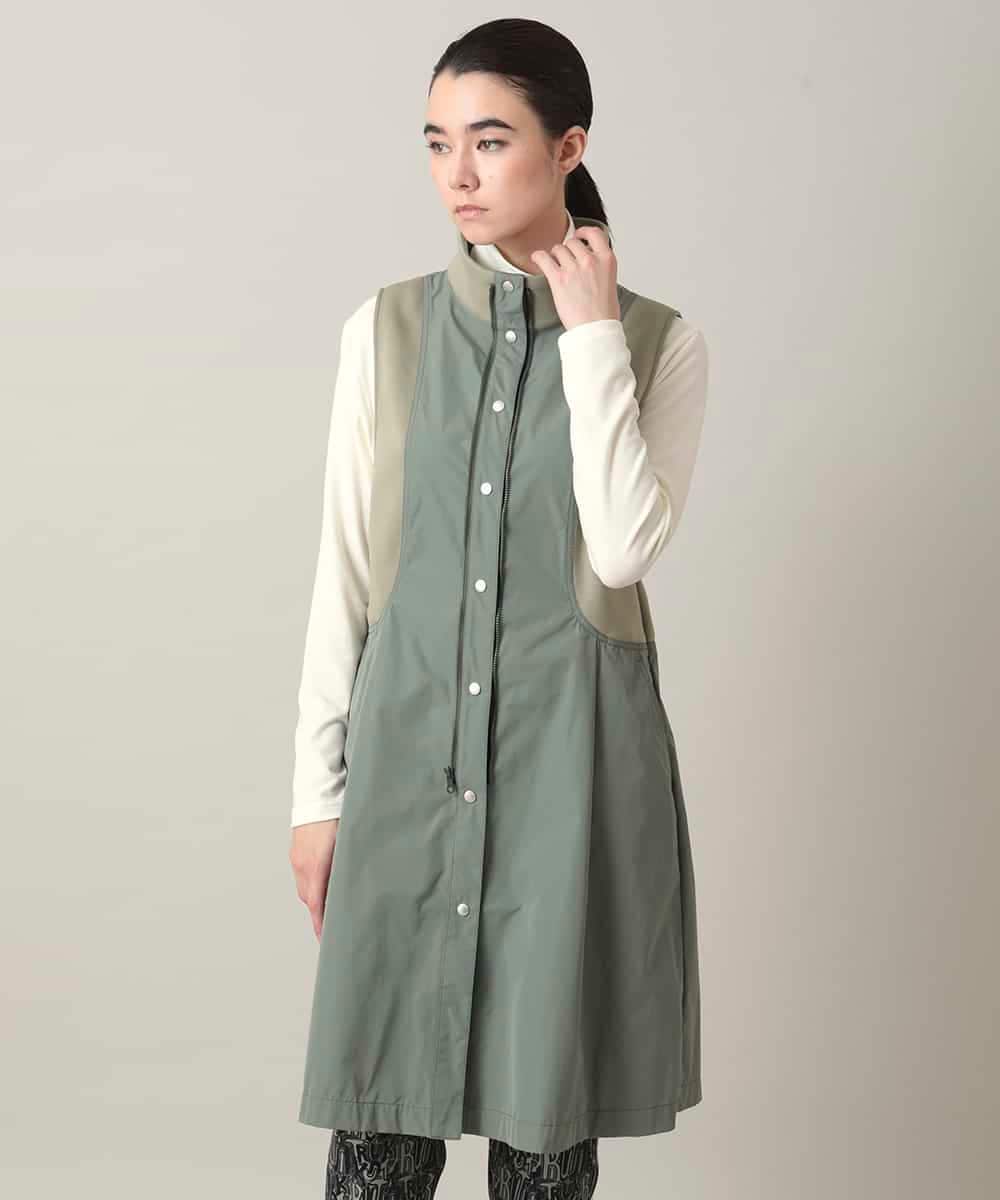 RSUED01860 TRUNK HIROKO KOSHINO(ヒロココシノ) ベスト×ジャケット3WAYデザインコート カーキ