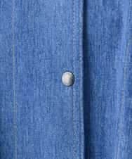 RSUEE23860 TRUNK HIROKO KOSHINO(ヒロココシノ) メッセージプリントデニムロングコート ブルー