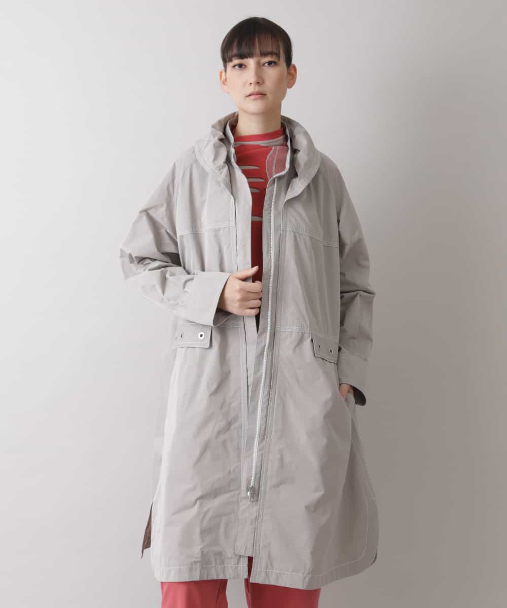 RSUES30660 TRUNK HIROKO KOSHINO(ヒロココシノ) 【洗濯機で洗える】マットフェイスタフタコート ライトグレー