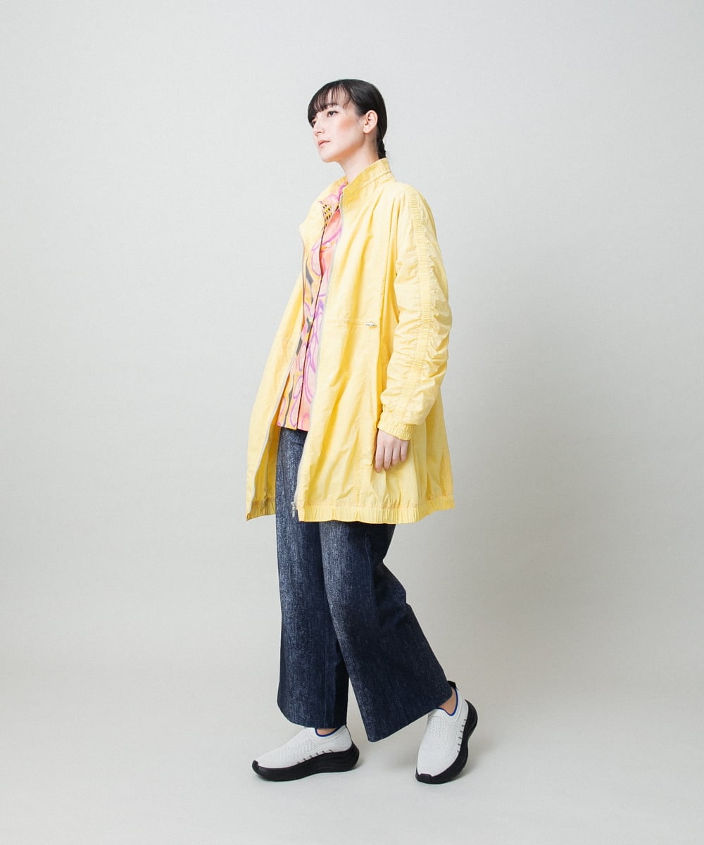RSUFD01560 TRUNK HIROKO KOSHINO(ヒロココシノ) ナイロンタフタスプリングコート ライトイエロー
