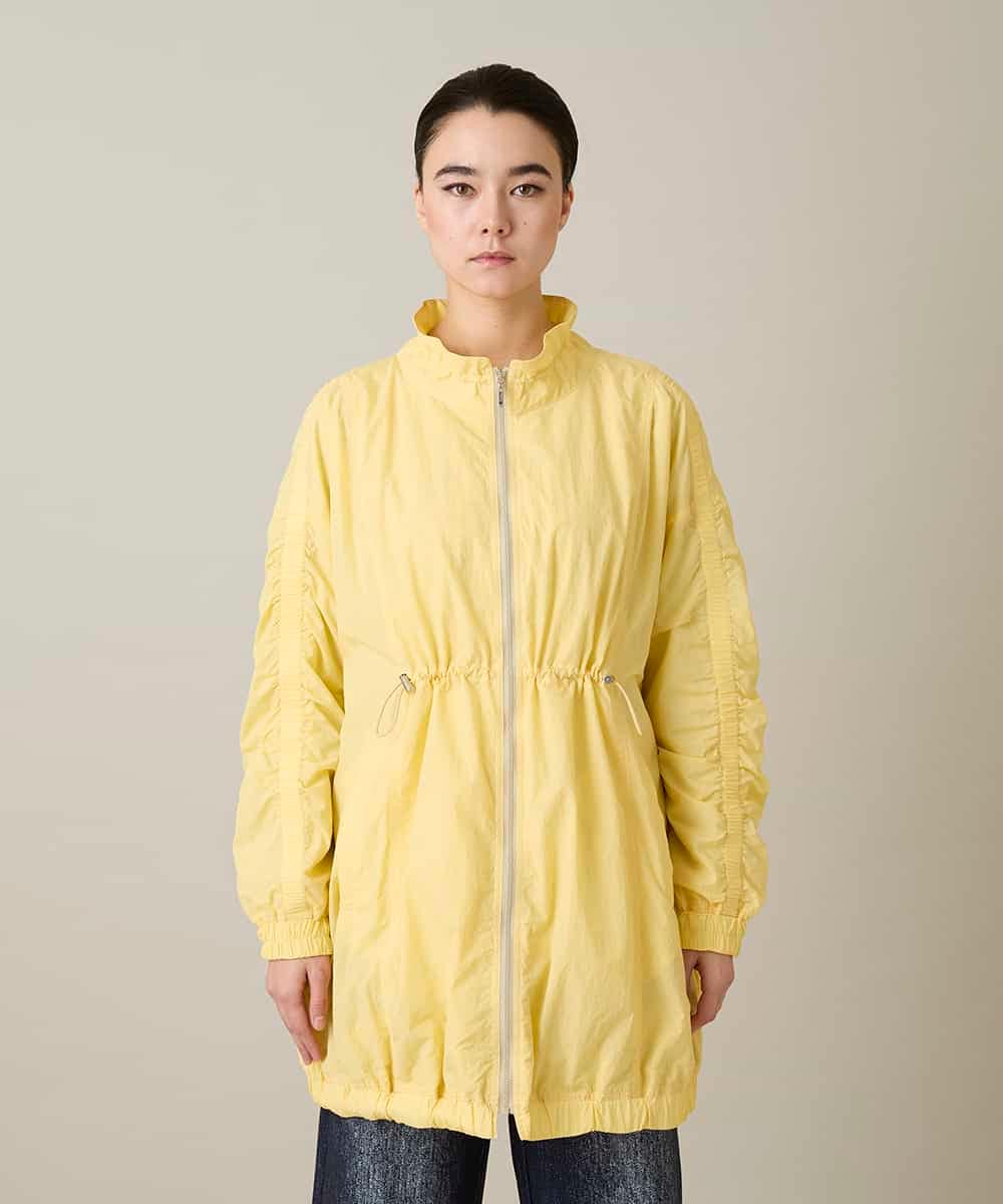 RSUFD01560 TRUNK HIROKO KOSHINO(ヒロココシノ) ナイロンタフタスプリングコート ライトイエロー