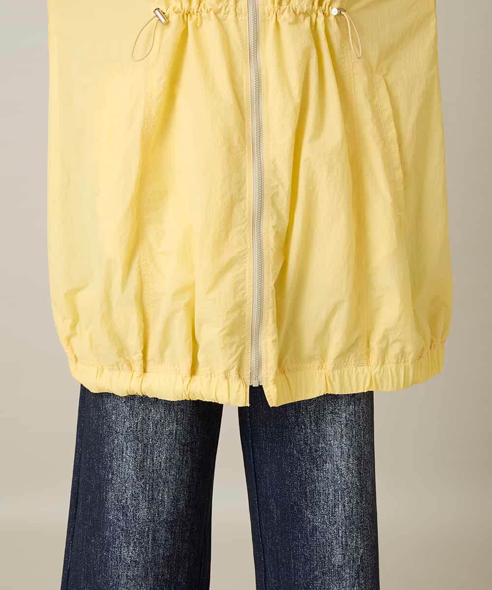 RSUFD01560 TRUNK HIROKO KOSHINO(ヒロココシノ) ナイロンタフタスプリングコート ライトイエロー
