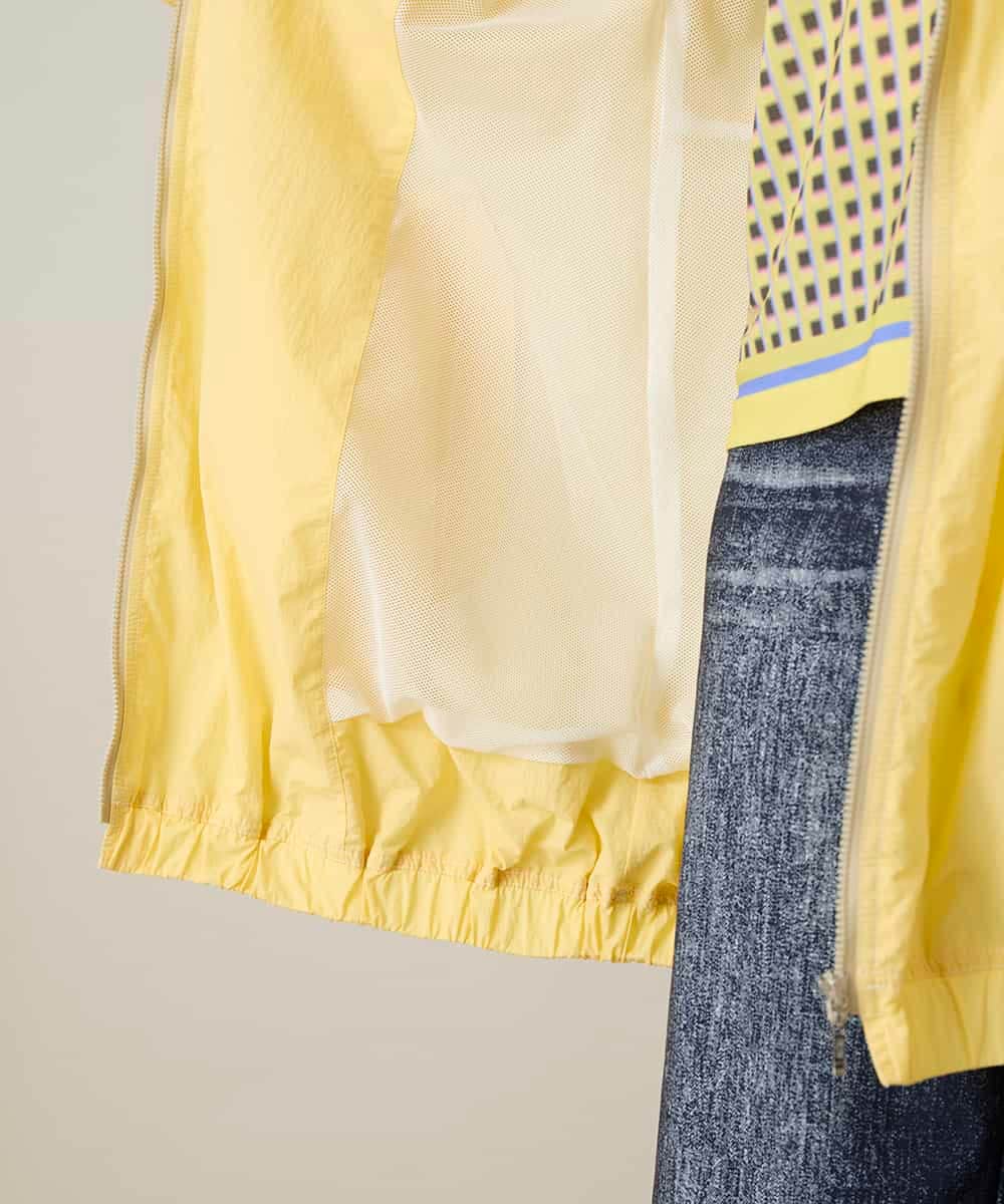 RSUFD01560 TRUNK HIROKO KOSHINO(ヒロココシノ) ナイロンタフタスプリングコート ライトイエロー