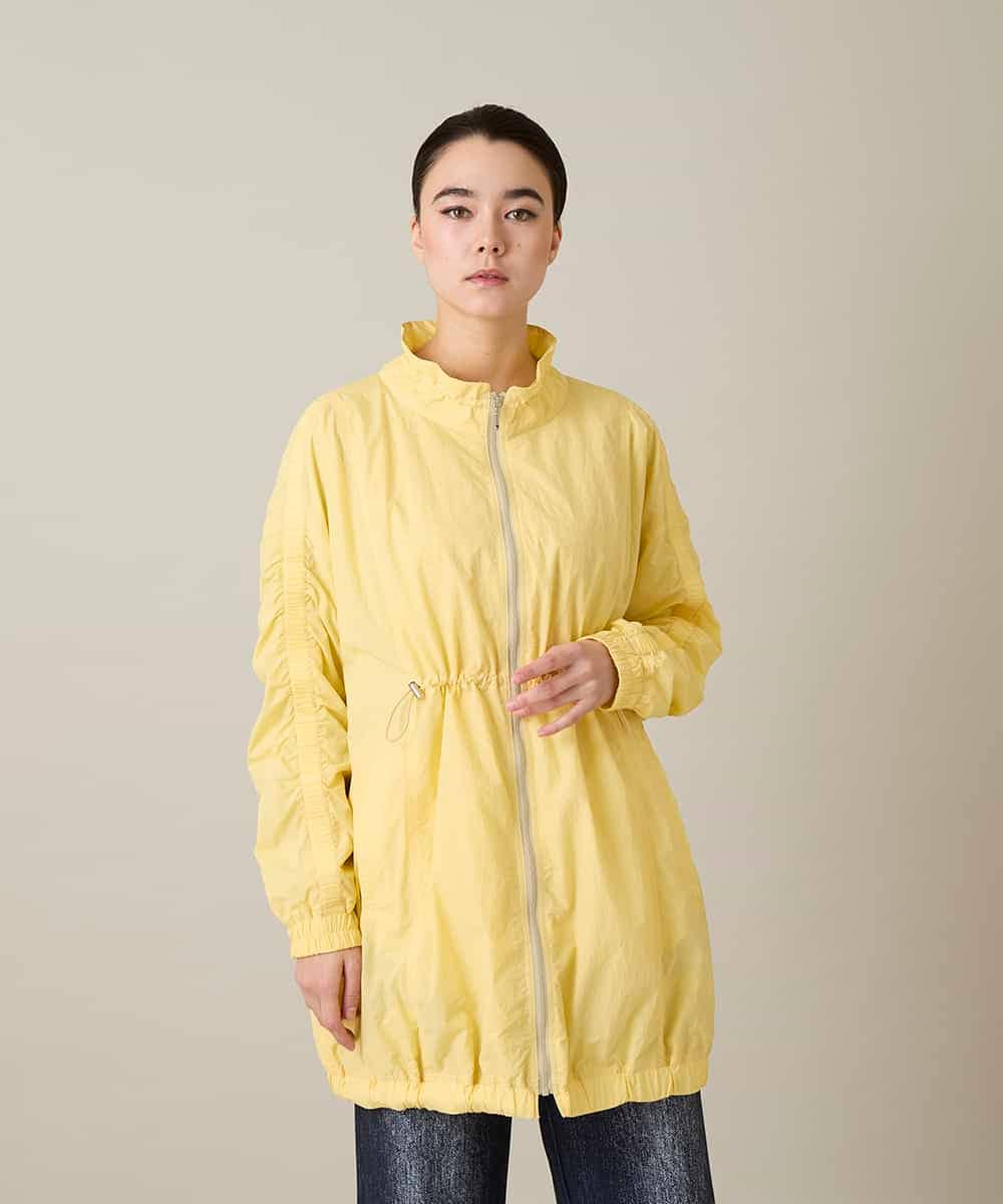 RSUFD01560 TRUNK HIROKO KOSHINO(ヒロココシノ) ナイロンタフタスプリングコート ライトイエロー