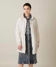 RSUFD01560 TRUNK HIROKO KOSHINO(ヒロココシノ) ナイロンタフタスプリングコート ライトグレー