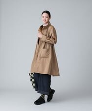 RSUJT33660 TRUNK HIROKO KOSHINO(ヒロココシノ) 【洗濯機で洗える】ジョイントニットデザインタフタコート ベージュ