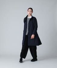 RSUJT33660 TRUNK HIROKO KOSHINO(ヒロココシノ) 【洗濯機で洗える】ジョイントニットデザインタフタコート ベージュ