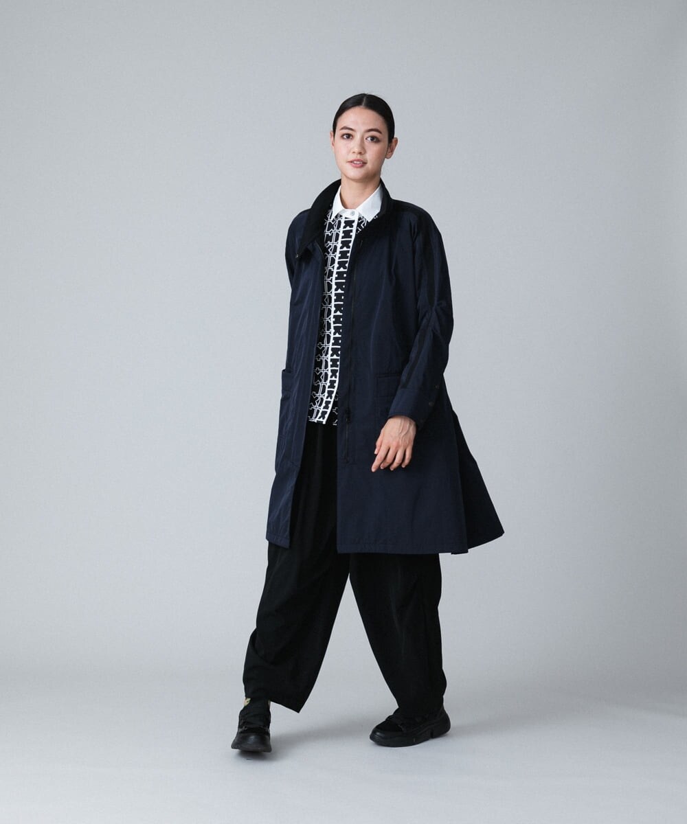 RSUJT33660 TRUNK HIROKO KOSHINO(ヒロココシノ) 【洗濯機で洗える】ジョイントニットデザインタフタコート ベージュ