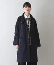 RSUJT33660 TRUNK HIROKO KOSHINO(ヒロココシノ) 【洗濯機で洗える】ジョイントニットデザインタフタコート ネイビー