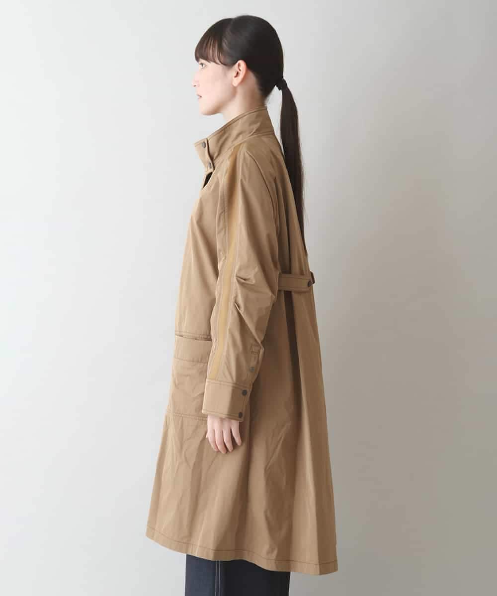 RSUJT33660 TRUNK HIROKO KOSHINO(ヒロココシノ) 【洗濯機で洗える】ジョイントニットデザインタフタコート ベージュ