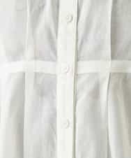 RYBGV08290 HIROKO BIS(ヒロコ ビス) コットンオーガンジーロングシャツ /洗える ホワイト