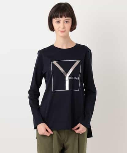 RYKLU20130 HIROKO BIS 【洗える】コットンポンチロゴTシャツ