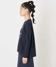 RYKLU20130 HIROKO BIS(ヒロコ ビス) 【洗える】コットンポンチロゴTシャツ ネイビー